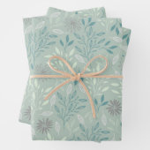 Grünes botanisches Umschlagpapier - Flachblatt-Set Geschenkpapier Set (Beispiel)