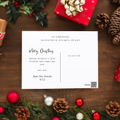 Grünes botanisches Weihnachtsfest-Foto Feiertagspostkarte