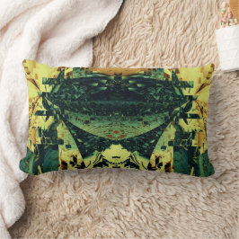 Grünes, braunes, gelbes Design Lendenkissen