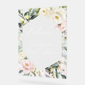 Grünes Brautparty Begrüßung Akryllisches Zeichen Acrylschild (Winkel)