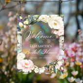 Grünes Brautparty Begrüßung Akryllisches Zeichen Acrylschild