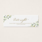 Grünes Brautparty Datum Nachtkarten (Vorderseite)