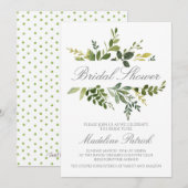 Grünes Brautparty Einladung (Vorne/Hinten)