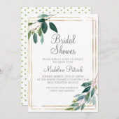 Grünes Brautparty Einladung (Vorne/Hinten)