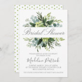 Grünes Brautparty Einladung (Vorne/Hinten)