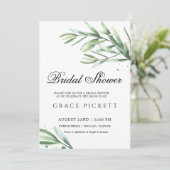 Grünes Brautparty Einladung (Stehend Vorderseite)