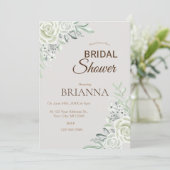 Grünes Brautparty Einladung (Stehend Vorderseite)
