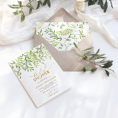 Grünes Brautparty Einladung