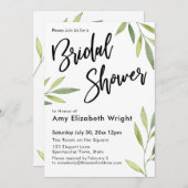 Grünes Brautparty Einladung (Vorne/Hinten)