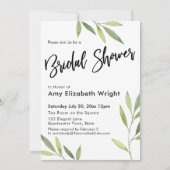 Grünes Brautparty Einladung (Vorderseite)