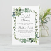 Grünes Brautparty Einladung (Stehend Vorderseite)