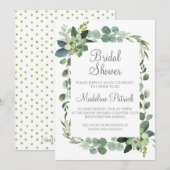 Grünes Brautparty Einladung (Vorne/Hinten)