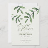 Grünes Brautparty Einladung (Vorderseite)