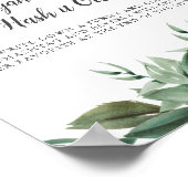 Grünes Brautparty Erstellen eines Hashtag-Zeichens Poster (Ecke)