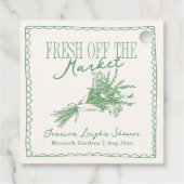 Grünes Brautparty für den Markt Geschenkanhänger (Rückseite)