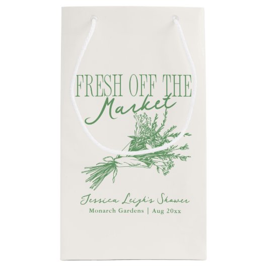Grünes Brautparty für den Markt Kleine Geschenktüte (Rückseite)