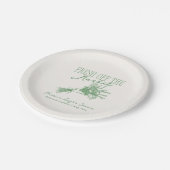 Grünes Brautparty für den Markt Pappteller (Schrägansicht)