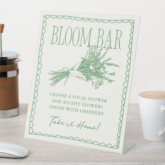 Grünes Brautparty für den Markt Sockelschild (In Situ)