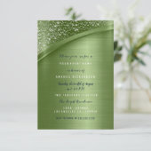 Grünes Brautparty Geburtstag Süß 16. Einladung (Stehend Vorderseite)