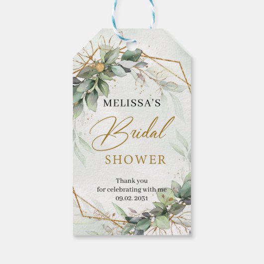 Grünes Brautparty Geschenkanhänger (Rückseite)