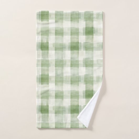 Grünes Brautparty in der Landwirtschaft Kariert Badhandtuch Set (Handtuch)