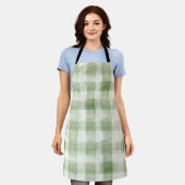 Grünes Brautparty in der Landwirtschaft Kariert Schürze (Getragen)