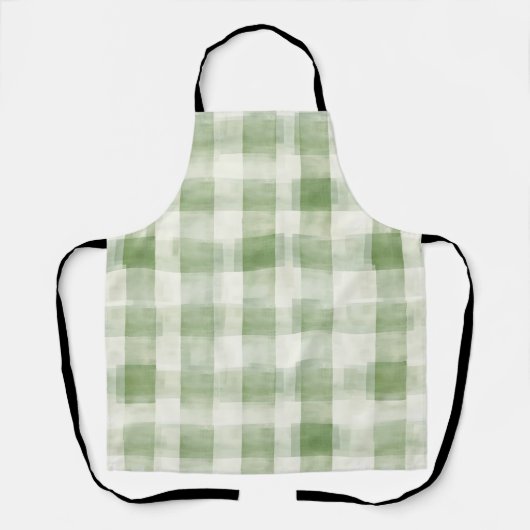 Grünes Brautparty in der Landwirtschaft Kariert Schürze (Vorderseite)
