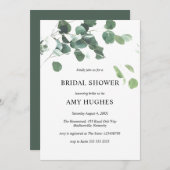 Grünes Brautparty Invita Einladung (Vorne/Hinten)