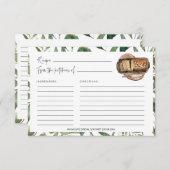 Grünes Brautparty Küche Recipe Cards (Vorne/Hinten)