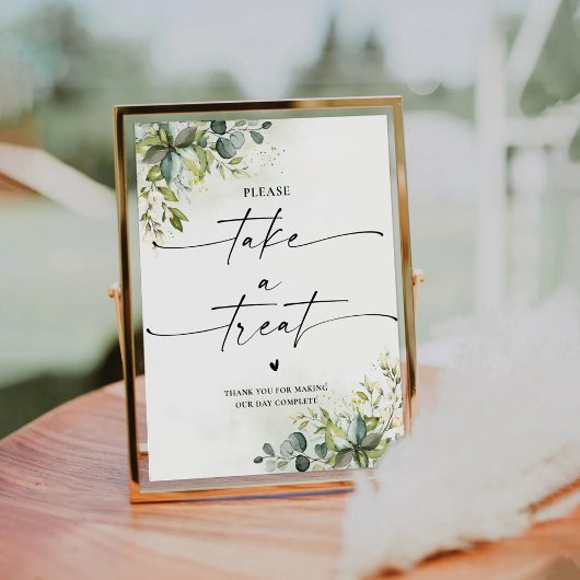 Grünes Brautparty Leckerei Zeichen nehmen Sockelschild