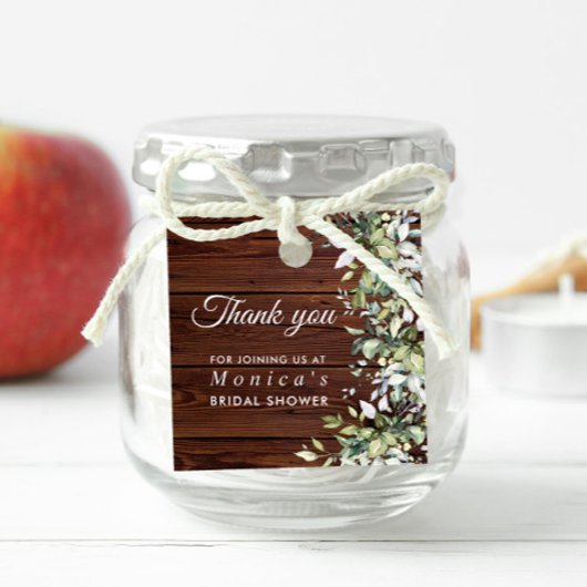 Grünes Brautparty mit Blütenblättern Geschenkanhänger