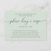 Grünes Brautparty mit einfachem Format Begleitkarte (Vorderseite)