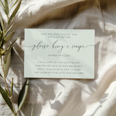 Grünes Brautparty mit einfachem Format Begleitkarte