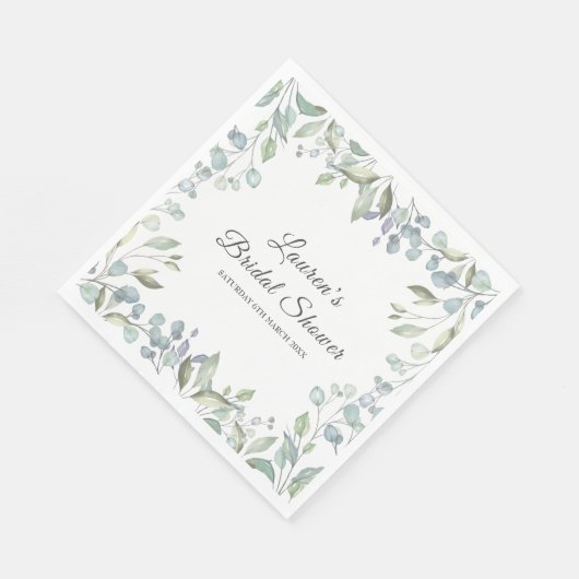 Grünes Brautparty Serviette (Ecke)