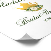 Grünes Brautparty Tee Party Willkommen Poster (Ecke)