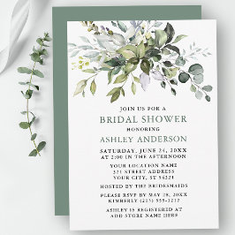 Grünes Brautparty von Aquarell Einladung