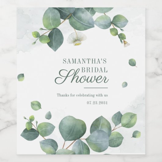 Grünes Brautparty Weinetikett (Einzelnes Label)