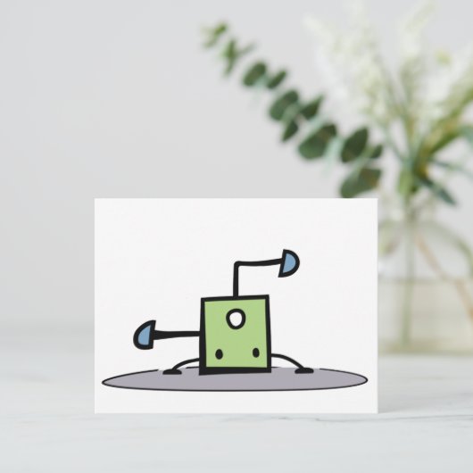 Grünes Breakdance Postkarte (Stehend Vorderseite)