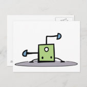 Grünes Breakdance Postkarte (Vorne/Hinten)