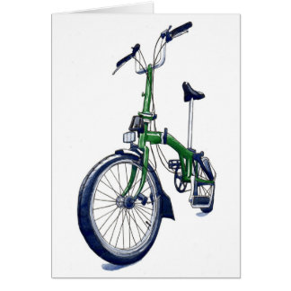 Grünes Brompton Fahrrad