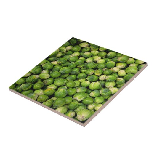 Grünes Brüsseler Gemüsemuster Fliese (Seite)