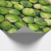 Grünes Brüsseler Gemüsemuster Geschenkpapier (Ecke)