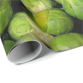 Grünes Brüsseler Gemüsemuster Geschenkpapier (Rolleneckpunkt)