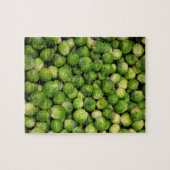 Grünes Brüsseler Gemüsemuster Puzzle (Horizontal)