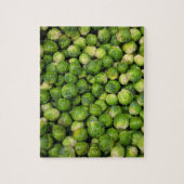 Grünes Brüsseler Gemüsemuster Puzzle (Vertikal)