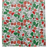 grünes Brustdesign Duschvorhang (Vorderseite)