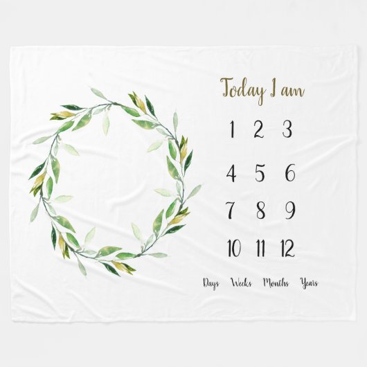 Grünes Buch Baby 1 Jahr Meilenstein Fleece Bla (Vorderseite (Horizontal))