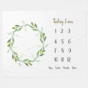 Grünes Buch Baby 1 Jahr Meilenstein Fleecedecke