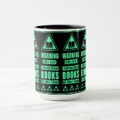 Grünes Buch Liebhaber Warnschild Tasse (Zentrum)