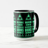 Grünes Buch Liebhaber Warnschild Tasse (VorderseiteRechts)